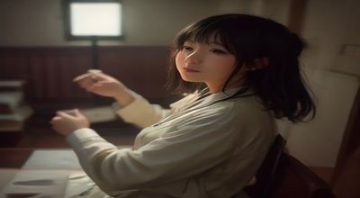 中文原创成人漫画风格，现代都市场景，画风融合中日特色，色彩清新